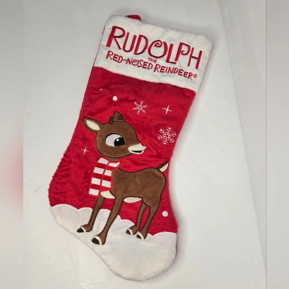 Dan Dee Rudolph The Red Nosed‎ Reindeer Christmas Stocking Embroidery